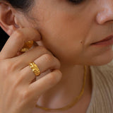 Gold Hammered Ring