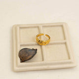 Gold Hammered Ring