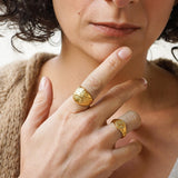 Gold Bold Floral / Sade Dome Ring