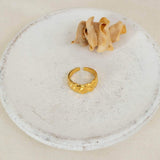 Gold Hammered Ring