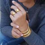 Gold Bold Floral / Sade Dome Ring