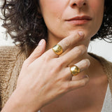 Gold Bold Floral / Sade Dome Ring
