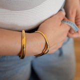 Gold Bold Cuff with Hole