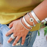 Silver Hammered Cuff