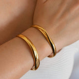 Gold Bold Cuff with Hole