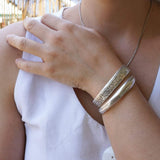 Silver Hammered Cuff