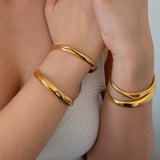 Gold Bold Cuff with Hole