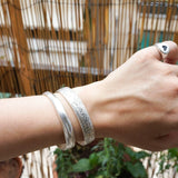 Silver Hammered Cuff