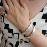 Silver Hammered Cuff