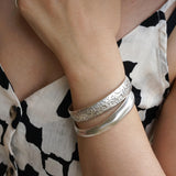 Silver Hammered Cuff