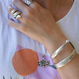 Silver Hammered Cuff