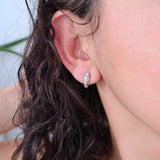 Silver Snake Stud Earrings