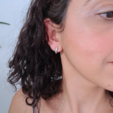 Silver Snake Stud Earrings