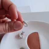 Silver Snake Stud Earrings