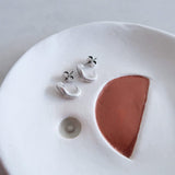 Silver Snake Stud Earrings