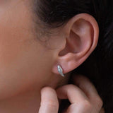 Silver Snake Stud Earrings