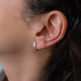 Silver Snake Stud Earrings