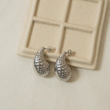 Forged Silver bold earrings