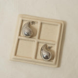 Forged Silver bold earrings