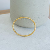Gold Round Ball Beaded Bangle Bracelet