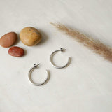 Κλασικοί Ασημί Ανοιχτοί Κρίκοι 