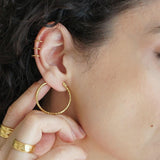Classic Gold Hammered Hoop Earrings