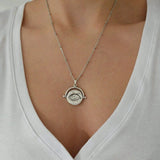 Silver Vintage-Style Evil Eye Protection Necklace