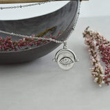 Silver Vintage-Style Evil Eye Protection Necklace