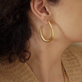 Gold Bold Hoop Earrings