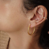 Gold Bold Hoop Earrings
