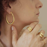 Gold Bold Hoop Earrings