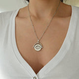 Silver Vintage-Style Evil Eye Protection Necklace