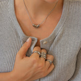 Silver Bold Heart Necklace