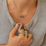 Silver Bold Heart Necklace