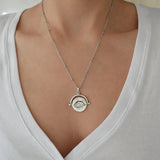 Silver Vintage-Style Evil Eye Protection Necklace