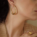 Gold Bold Hoop Earrings