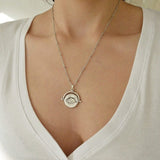 Silver Vintage-Style Evil Eye Protection Necklace