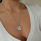 Silver Vintage-Style Evil Eye Protection Necklace