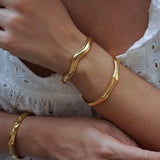 Gold Bold Angular-Shaped Cuff