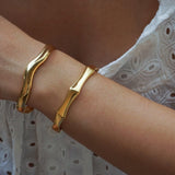 Gold Bold Angular-Shaped Cuff