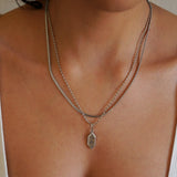 Ασημένιο Κολιέ με Μάτι