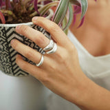 Silver Thin Soft Curve Ring