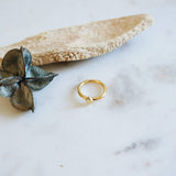 Tiny Thin Gold Rhombus Band Pinky Ring