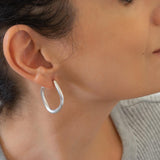 Silver BOLD hoop earrings