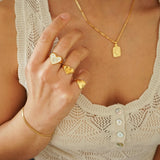 Gold Wrap Heart Pinky Ring