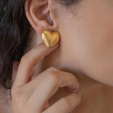 Medium GOLD HEART earrings