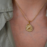 Gold ATHENA'S OWL necklace