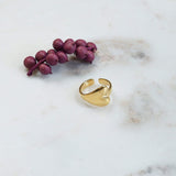 Gold Wrap Heart Pinky Ring