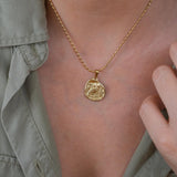 Gold ATHENA'S OWL necklace