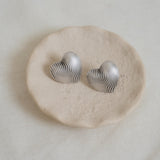 Medium SILVER HEART earrings